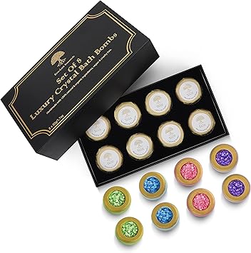 Eco-Lux Essentials Set of 8 Luxury Bath Bombs 100 Natural Organic Vegan Home Spa Pamper Birthday Gift Christmas Presents Essential Oil Scented Bath Fizzer - Image 3