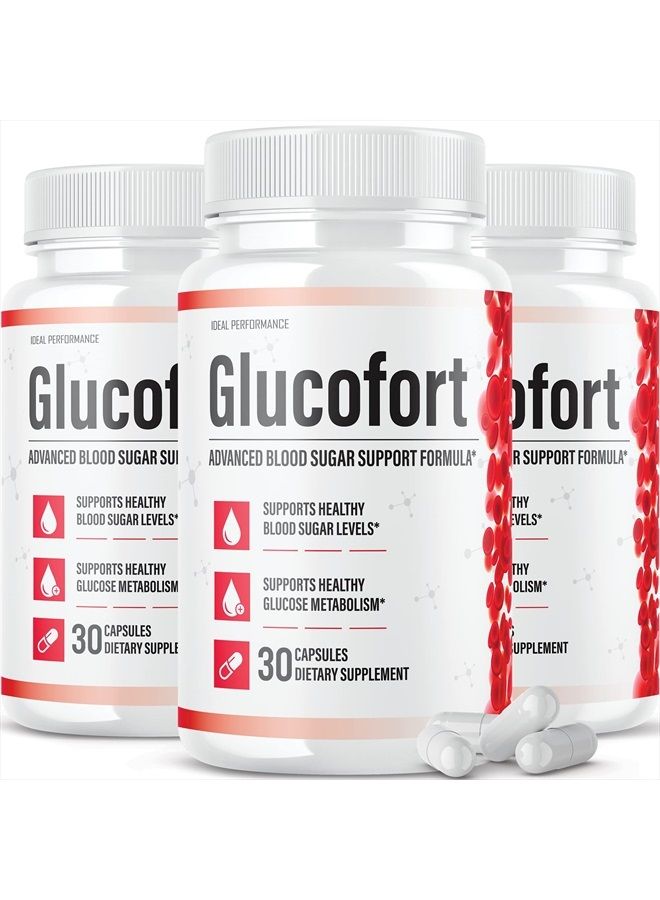 IDEAL PERFORMANCE (رسميًا) تركيبة دعم المكملات الغذائية جلوكوفورت (عبوة من 3 قطع) - Image 1
