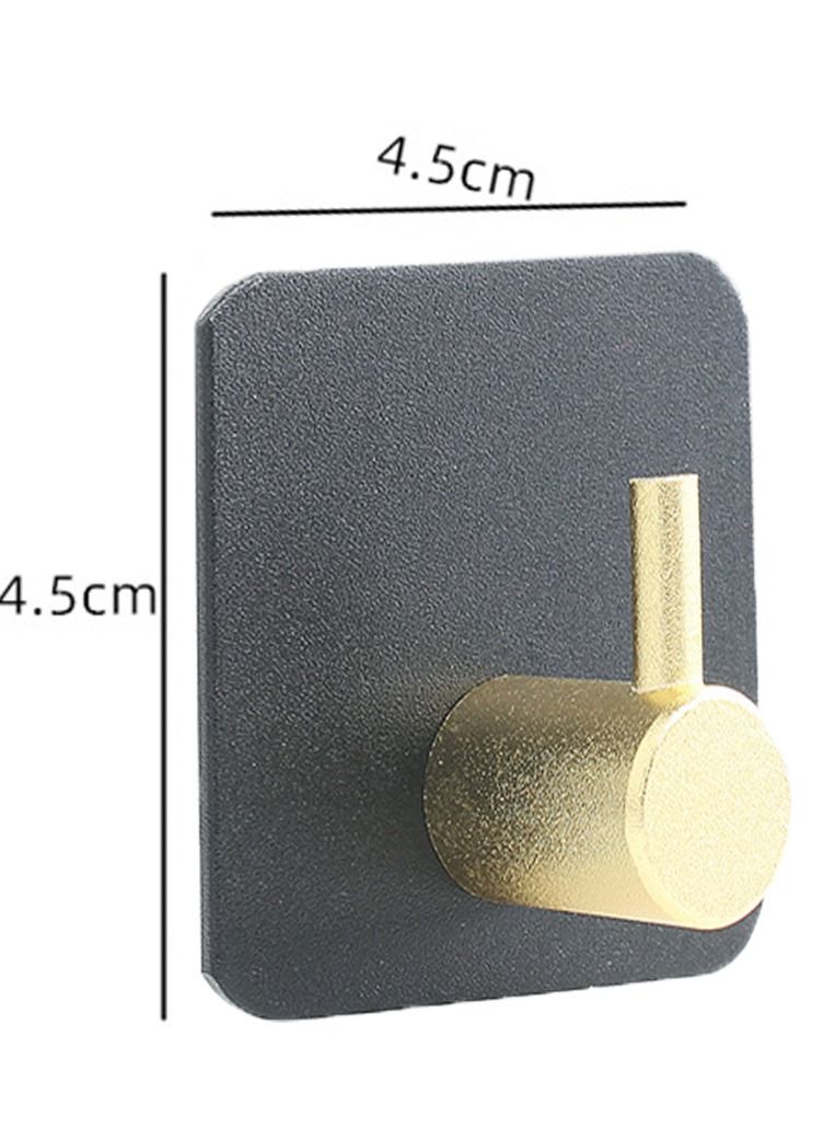 HomarKet 4-Piece Adhesive Towel Hooks Stainless Steel Hanging Hook for Bathroom and Bedroom Gold/Black 4.5x4.5cm  - Image 3