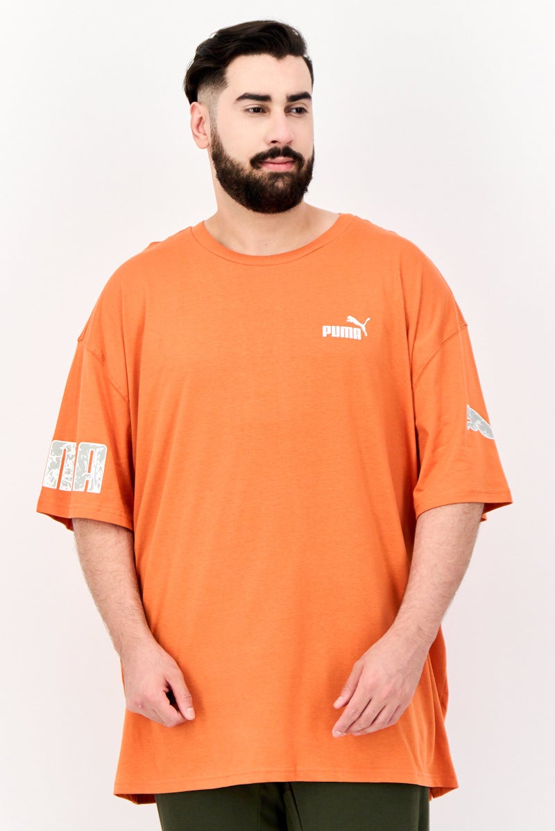 PUMA تي شيرت تدريب قصير الأكمام للرجال، رياضي، برتقالي - Image 1