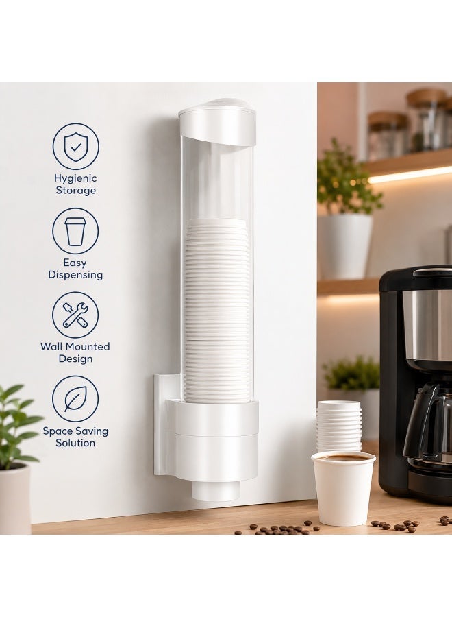 Earss Cups Dispenser – Anti-Dust Waterproof Disposable Cup Holder Rack Box for Home, Office & Public Use - Image 3