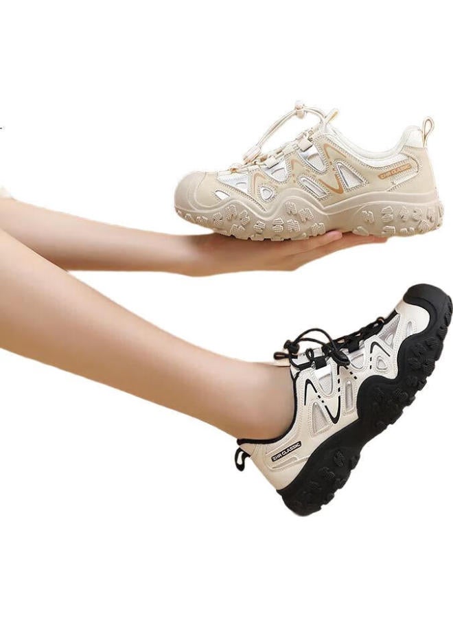 ZHR Women'S Hiking Shoes Outdoor Lightweight Creek Shoes Casual Outdoor Sports Patchwork Women'S Shoes G683 Apricot Size 38 - Image 1