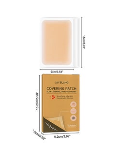 Jaysuing 6 Patch Tattoo Cover Up Tape, Ultra Thin Skin Tone Concealer Sticker, Invisible Concealer Patch for Covering up Tattoos and Scars  - Image 2