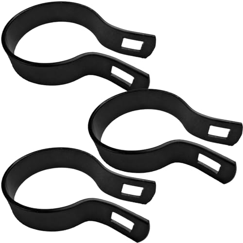 Jake Sales 158 Brace Band for Chain Link Fence Use for 158 Outside Diameter PostPipe Black Powder Coated Chain Link Brace Band 3 Pack - Image 1