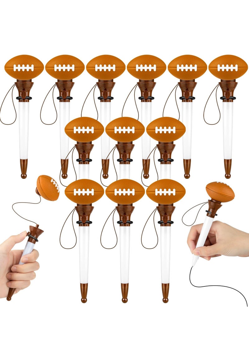SYOSI 12Pcs Football Hoop Ballpoint Pens Funny Sports Theme Novelty Black Ink Pens PU Slow Rebound Sports Series Ballpoint Pen for Birthday Party School Award Office Party Favor Supplies  - Image 1