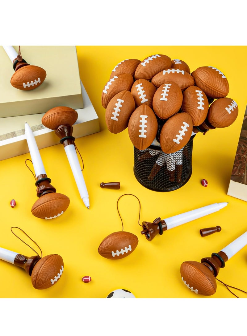 SYOSI 12Pcs Football Hoop Ballpoint Pens Funny Sports Theme Novelty Black Ink Pens PU Slow Rebound Sports Series Ballpoint Pen for Birthday Party School Award Office Party Favor Supplies  - Image 3