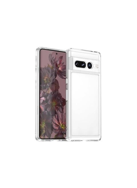 جراب شفاف لهاتف Google Pixel 7 Pro - حماية من الصدمات والسقوط، جراب واقٍ رفيع من مادة TPU، حواف مرتفعة لسلامة الشاشة والكاميرا - غطاء شفاف لهاتف Pixel 7 Pro