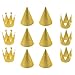 CM Cosmos 12 PCS Birthday Party Cone Hats Crown Laurel Hats with Ropes (Gold) - Image 2