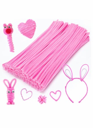 Pipe Cleaners, Craft Chenille Stems, for Kids DIY Art Creative Crafts Projects Decorations, 200 Pieces Pink (6 mm x 12 Inch) - pzsku/ZD8D470BE33E528E2630AZ/45/_/1698453884/2c0c7272-9041-44e5-9c01-a4fc0516522c