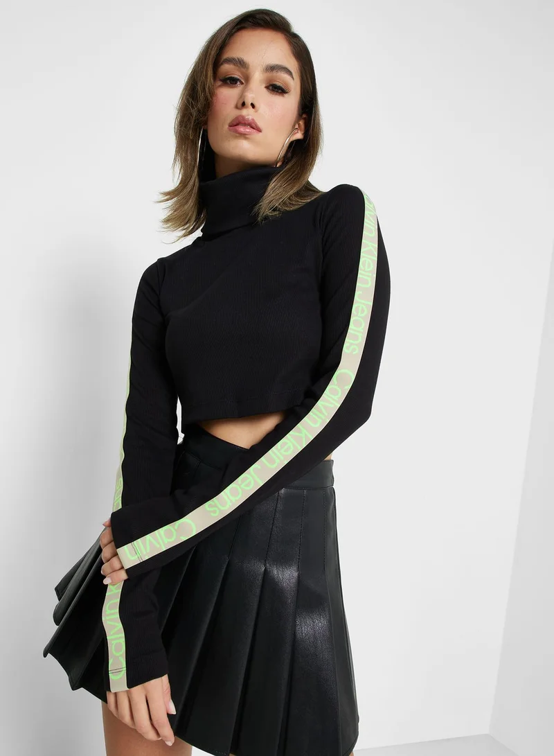 Calvin Klein Jeans Turtle eck rop tape details sweater