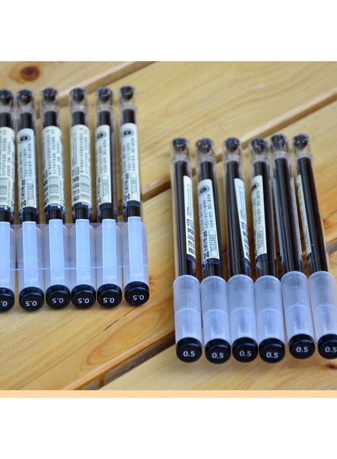 sencoo 5 Pack Gel Ink Black Pen Liquid 0.35Mm Ultra Fine Ballpoint Pen For Office School Stationery - Image 2