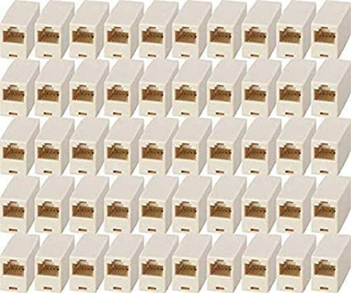 MVTECH MVTECH Pack -50 RJ45 Coupler Cat7, Cat6 Cat5e RJ45 8P8C LAN ...