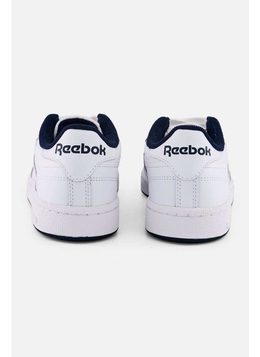 Reebok Kids Boy Club C 85 Lace Up Tennis Shoes, White  - Image 4