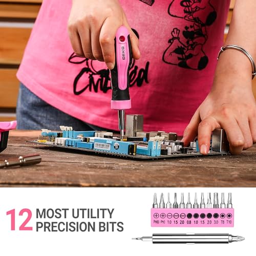 DEKOPRO Tool Set for Women: Pink Tool Set for Home Repair, Womens Tool Kit for All Purpose 42 Piece - Image 5