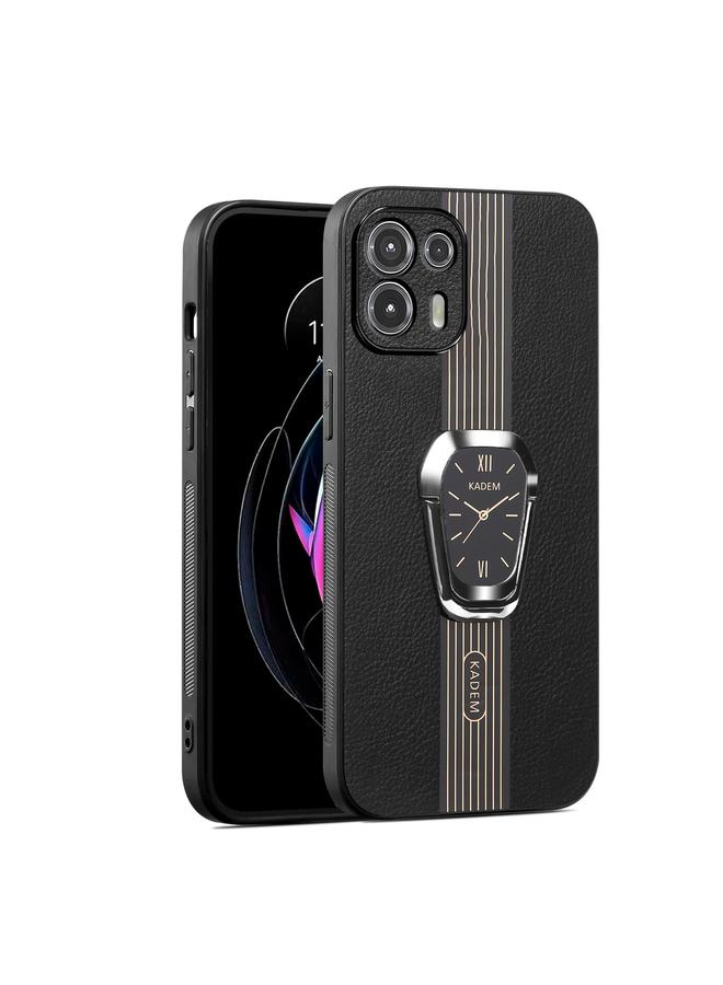 The Bros حافظة لهاتف موتورولا إيدج 20 لايت جلد ليتشي مغناطيسي مع حامل