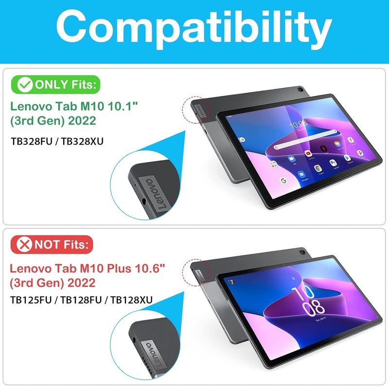 Procases For Lenovo Tab M10 Case 10.1 Inch 2022 3Rd Gen, Slim Light Cover Trifold Stand Hard Shell Folio Smart Protective Case For Lenovo Tab M10 10.1'' Tb328Fu / Tb328Xu With Auto Sleep/Wake Skyblue - Image 2