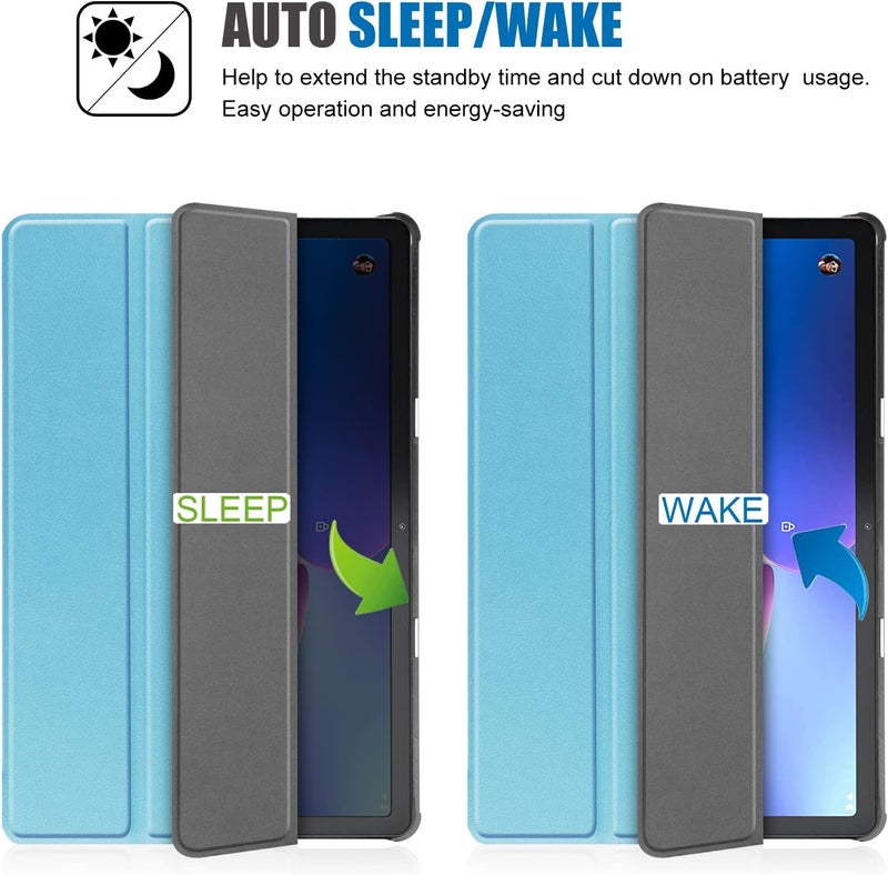 Procases For Lenovo Tab M10 Case 10.1 Inch 2022 3Rd Gen, Slim Light Cover Trifold Stand Hard Shell Folio Smart Protective Case For Lenovo Tab M10 10.1'' Tb328Fu / Tb328Xu With Auto Sleep/Wake Skyblue - Image 5