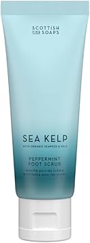 Scottish Fine Soaps Sea Kelp Peppermint Foot Scrub 75ml Exfoliating Pumice Scrub with Peppermint Oil Seaweed Kelp for Soft Smooth Refreshed Feet - Image 1
