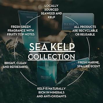 Scottish Fine Soaps Sea Kelp Peppermint Foot Scrub 75ml Exfoliating Pumice Scrub with Peppermint Oil Seaweed Kelp for Soft Smooth Refreshed Feet - Image 2