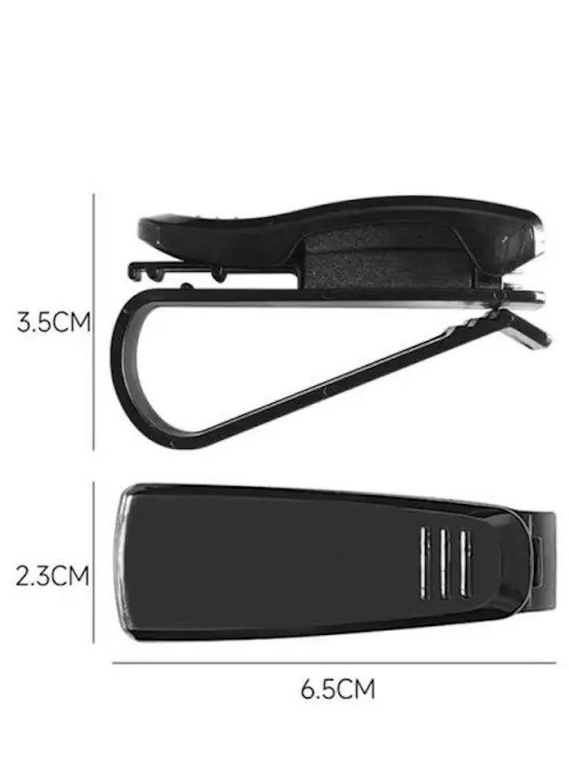 Huitich Multifunctional Car Sunglasses Holder Clip for Sun Visor (6.5 × 2.3 × 3.5 cm)  - Image 4