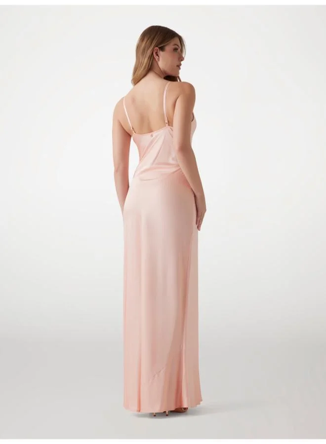 GUESS Satin Cowl Neck Dress