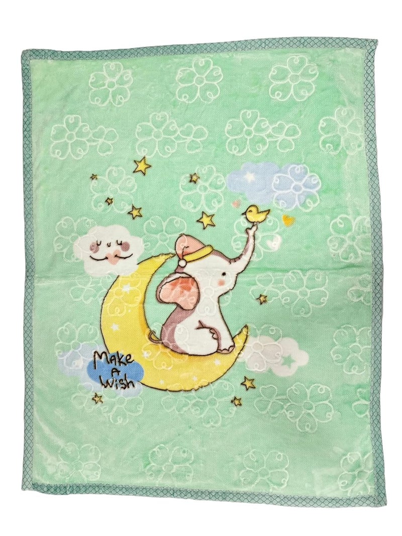 UltraSoft Baby Mink Blanket for Toddlers 14 Years 100x140 cm Warm Lightweight Available in 5 Colors Light Green  - Image 1