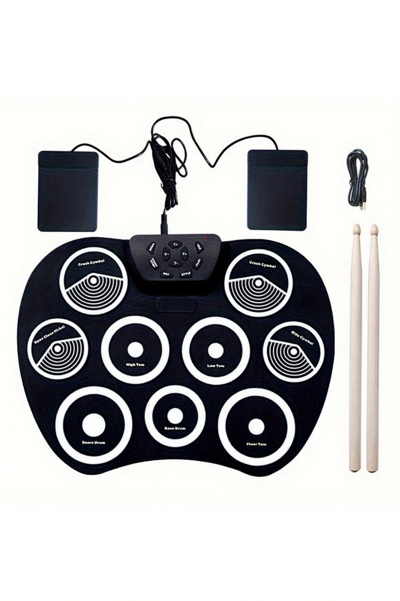 الطبل الإلكتروني المحمول، طبل الوقوف يناسب المبتدئين، الترفيه، التجمعات، العروض، والمعارض، أداة تدريب طبل الوقوف على السطح المنزلي - Image 1