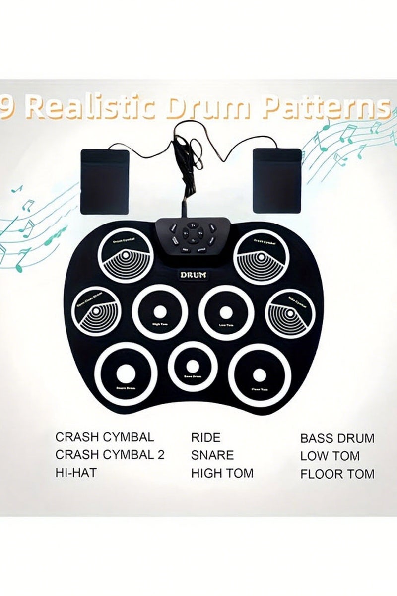 الطبل الإلكتروني المحمول، طبل الوقوف يناسب المبتدئين، الترفيه، التجمعات، العروض، والمعارض، أداة تدريب طبل الوقوف على السطح المنزلي - Image 5