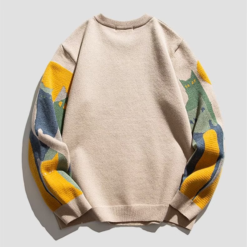 2022 Korean Style Round Neck Sweater Mens Autumn and Winter New Thickened Inner Knitted Sweater Top Winter Couples Coat for Men B023 Black  - Image 4