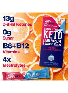 Orange Blast - Exogenous Keto D BHB + MCT + Electrolytes Drink Mix Supplement Powder, 60 Packets, for Rapid Ketosis (60 Servings)