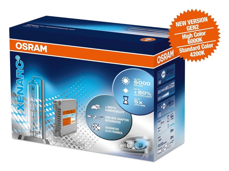 OSRAM مجموعة تحويل Xenon DH7 6000K HID الجيل 2 لمبة المصباح الأمامي (12V، 35W)، 10 × 6 × 8 سم - Image 3