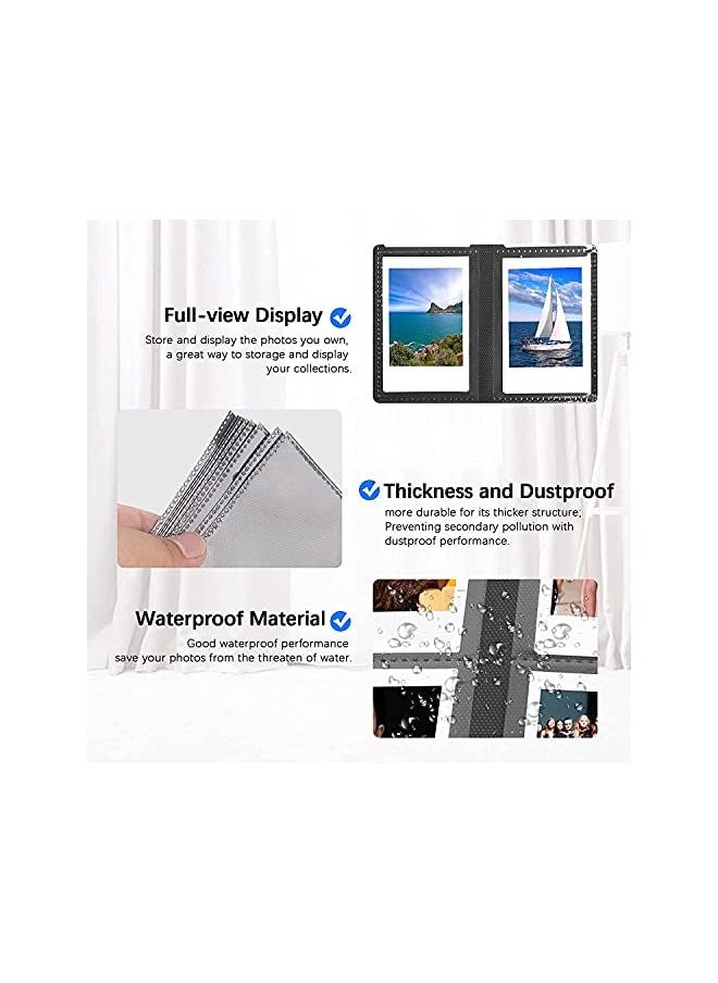 SYOSI Pockets Photo Album for  Instax Mini Camera, for Polaroid Camera, for  Instax Mini 11 90 70 9 8+ 8 LiPlay Instant Camera, for Polaroid Snap SnapTouch PIC-300 Z2300 Camera (Blue)  - Image 2