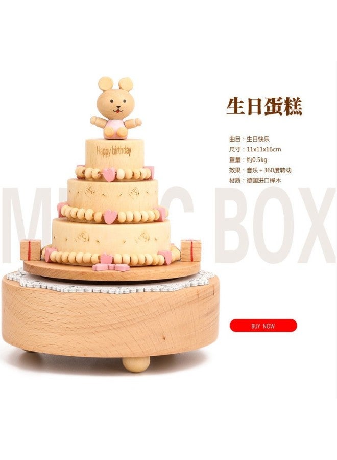 Creative Music Box Wooden Carousel Gift For Valentine's Day, Graduates' Day, And Children (includes 13% Special Tax) - Image 2
