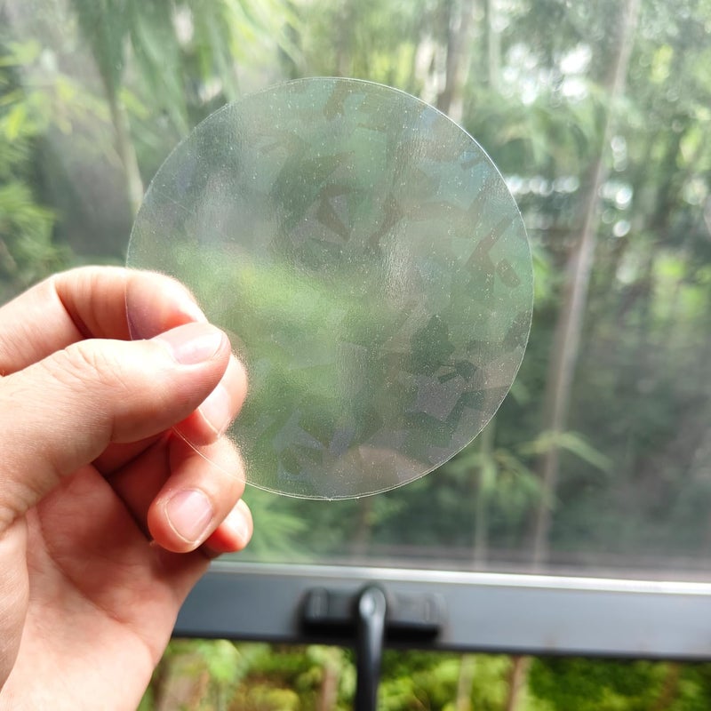 Tiz Tlloz Holographic Window Decals for Bird Strikes - Glass Reminder Anti-Collision Self-Adhesive Stickers - Avoid Birds Hitting Windows, Circle, 25 Pieces - Image 3