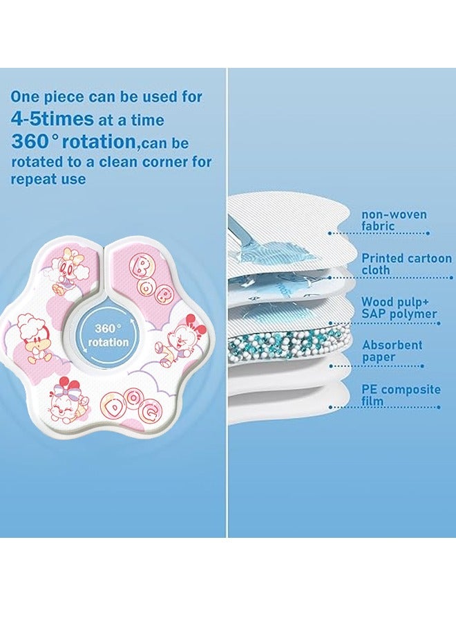 Aissiora Pack Of 20 360° Rotate Organic Cotton Baby Bibs, Newborn Bibs For Teething And Drooling,Unisex Baby Bibs For Toddler, Adjustable With Snaps, Super Soft & Absorbent Baby Bibs For Boys And Girls - Image 4