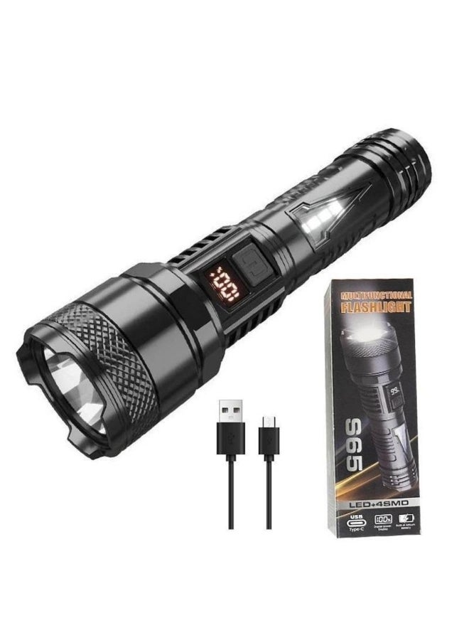 2024 New 7*LED Super Bright Flashlight Rechargeable Built-in Torch Tactical Lantern Outdoor Work Light Camping Fishing Light - Image 2