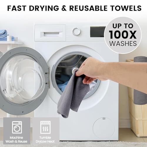 SGMVK Reusable Cloth Towel Roll for Kitchen 2000 Times Washable & Absorbent Cleaning Cloths Roll Microfiber, Eco-Friendly Clothes Towel Alternative, Multi-Purpose Microfiber Towels (1, Grey) - Image 3