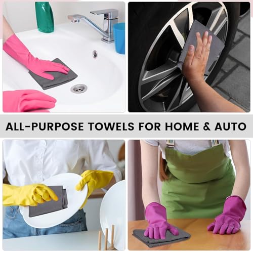 SGMVK Reusable Cloth Towel Roll for Kitchen 2000 Times Washable & Absorbent Cleaning Cloths Roll Microfiber, Eco-Friendly Clothes Towel Alternative, Multi-Purpose Microfiber Towels (1, Grey) - Image 5