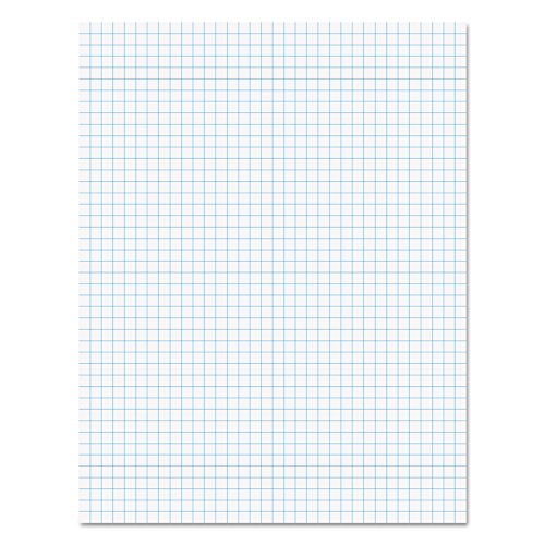 Ampad 8 1/2 x 11 Inches White Quad Pad, 4 Square Inch, 50 Sheets, 1 Each (22-030C) - Image 2