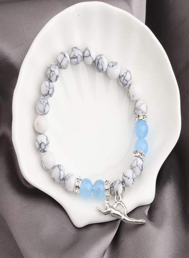 MYOSPARK Swimmers Gift Swimming Bracelet Message Card Jewelry Swimming Lover Gift Swim Team Gift for Swim Player (Swimmers beads BR) - Image 5