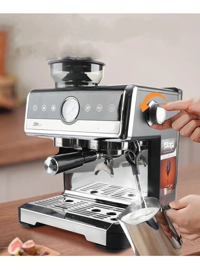 Generic Coffee Maker Professional Espresso Machine With Coffee Grinder 2250W 20Bar  - Image 1