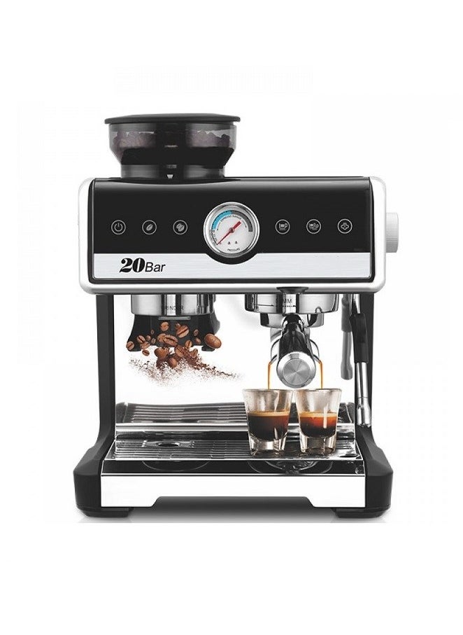 Generic Coffee Maker Professional Espresso Machine With Coffee Grinder 2250W 20Bar  - Image 3