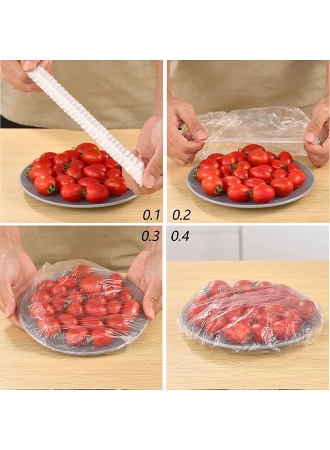 100 Pcs Fresh Keeping Bags, Cling Film Bag Plastic Food Storage Covers Bags Plastic Food Storage Covers for Fruit Preservation and Food Storage - Image 2
