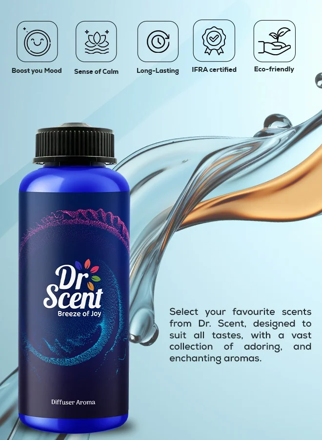 Dr Scent Dr Scent Breeze of Joy Diffuser Aroma Luxury 1000 ml | Made in the UK | Aromatherapy Essential Oils| For Use in Office, Hotels, Homes, Spa – Cedarwood & Velvet Cedar Blend with Patchouli Notes
