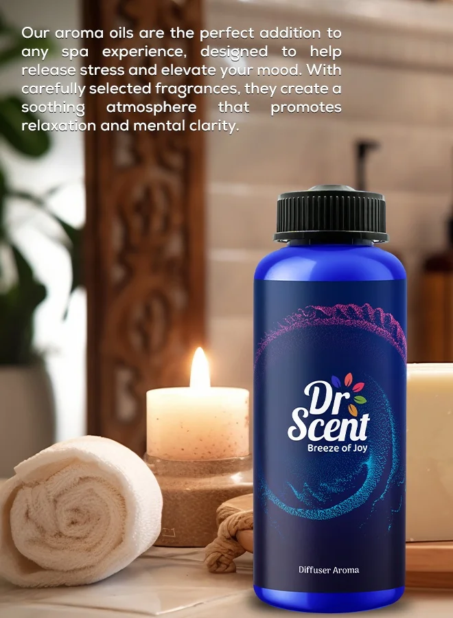 Dr Scent Dr Scent Breeze of Joy Diffuser Aroma Luxury 1000 ml | Made in the UK | Aromatherapy Essential Oils| For Use in Office, Hotels, Homes, Spa – Cedarwood & Velvet Cedar Blend with Patchouli Notes
