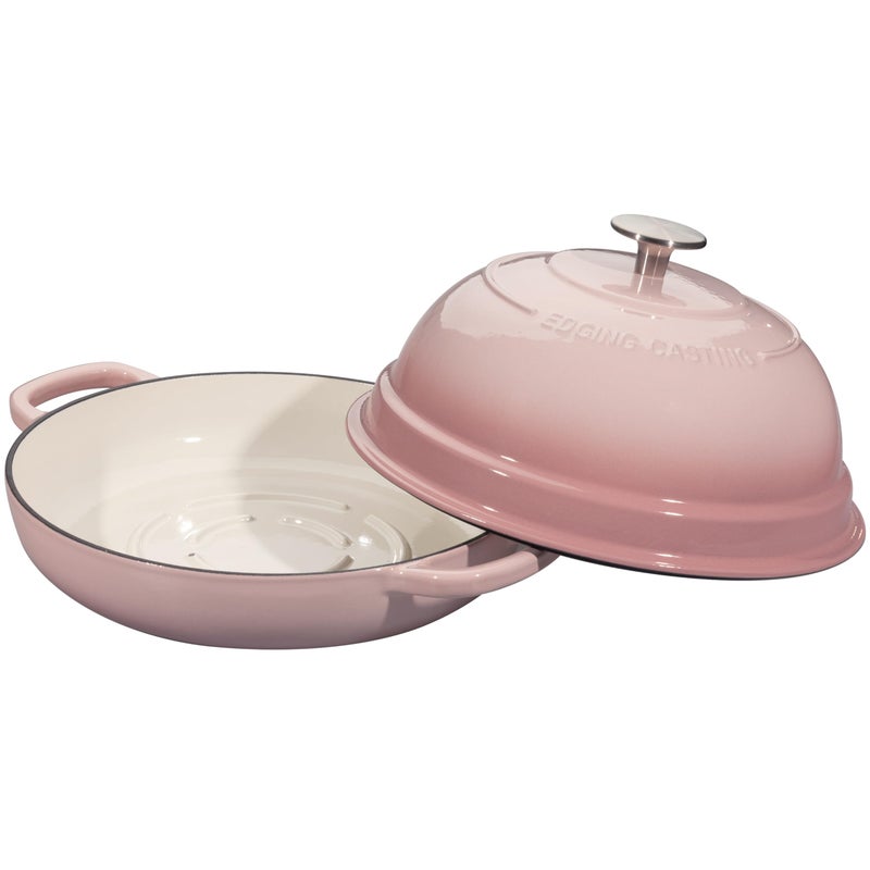 EDGING CASTING Enameled Cast Iron Dutch Oven Pot with Lid, Round Bread Oven for Homemade Sourdough Bread Baking, 6 Quart, Pink - Image 5