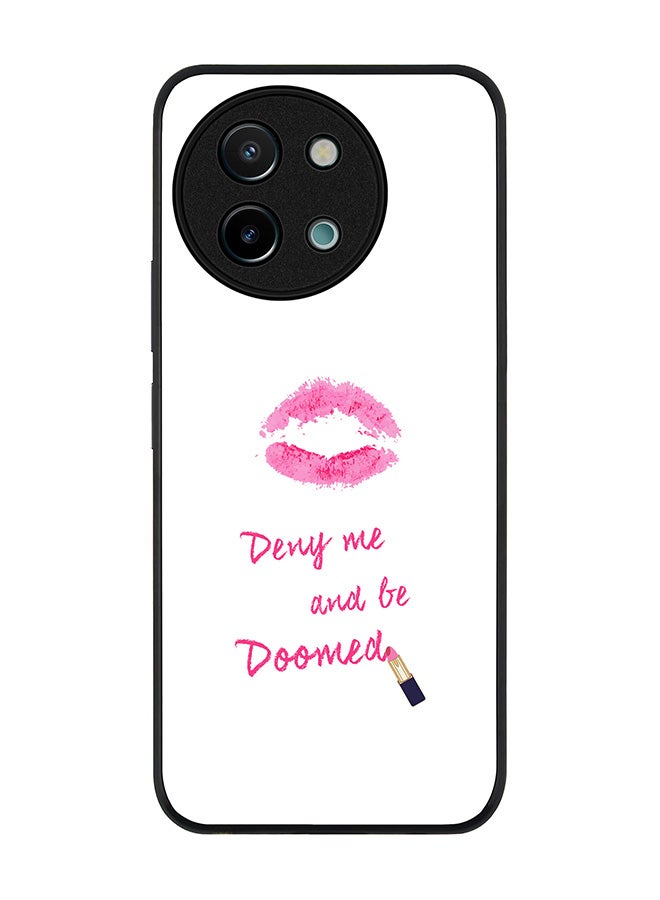 Stylizedd Rugged Black edge case for Vivo Y38 / Vivo Y58 / Vivo Y200i /Vivo T3x, Slim fit Soft Case Flexible Anti Drop TPU Gel Thin Cover - Raining Lipsticks - Image 1