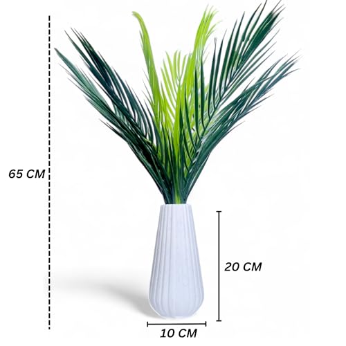 Flora Planet Artificial Plants with Pot – Natural Looking 9-Leaf Areca Palm Tree 65cm Green | Ideal Artificial Plant for Home Decor, Office, Shop, or Gifting | Perfect Home Decoration - Image 3