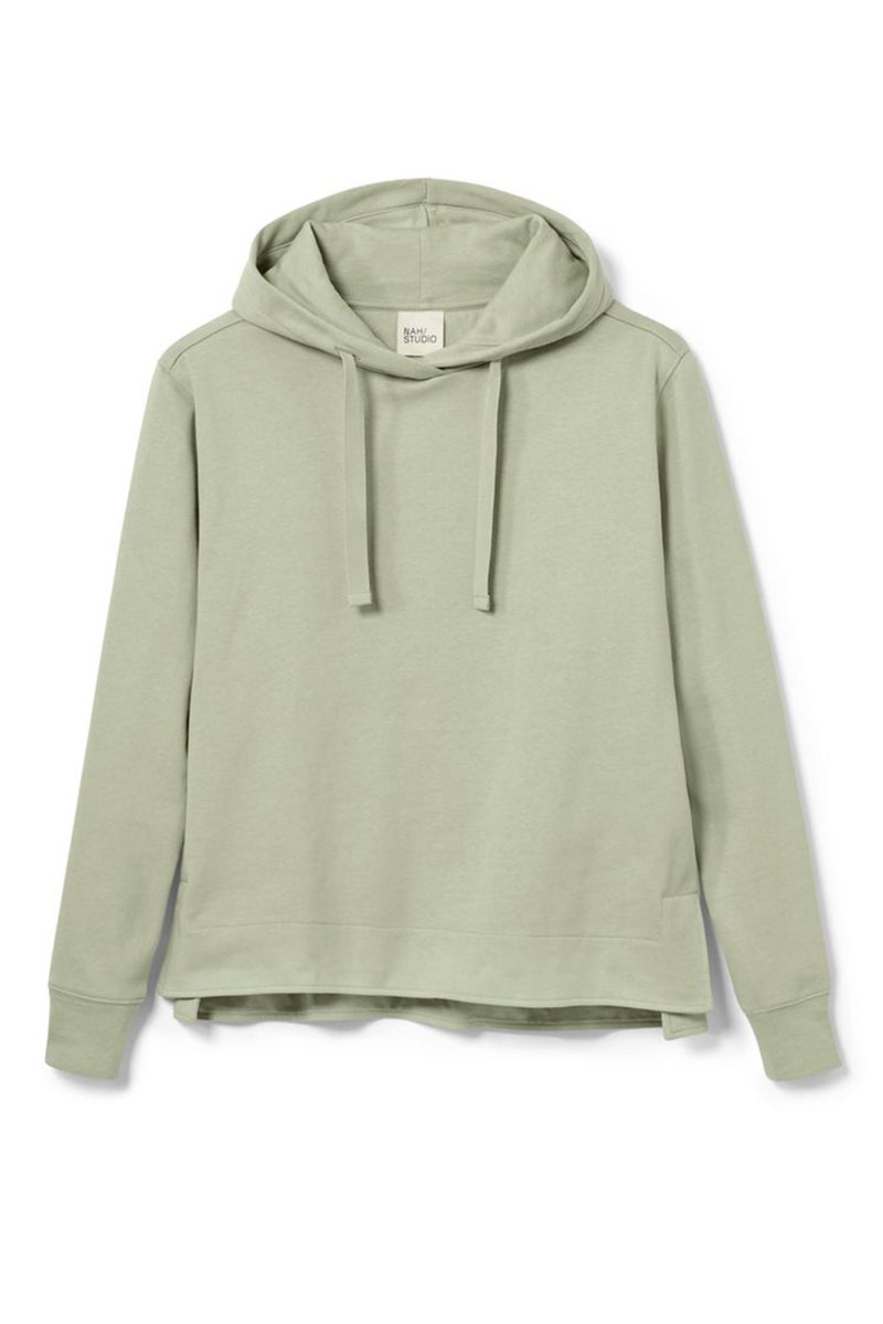 Tchibo Women Hoodie Long Sleeve Solid Sweatshirt, Light Olive - Image 2