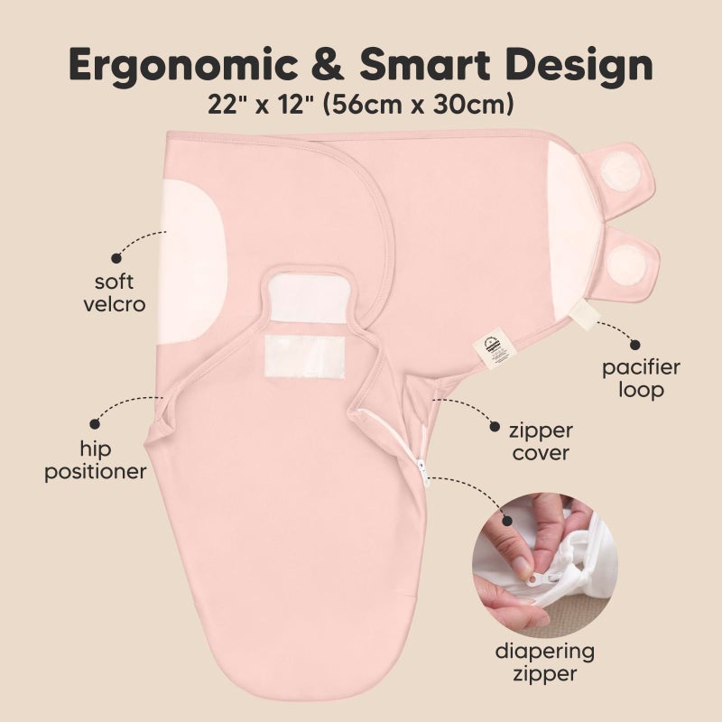 KeaBabies Baby Swaddle Sleep Sacks with Zipper - 3-Pack Swaddles for Newborns 0-3 Months, Infant, Baby Girls, Boys, Soft & Durable Newborn Sleep Sack, Easy Diaper Change Swaddling Blanket (Daffodil) - Image 3